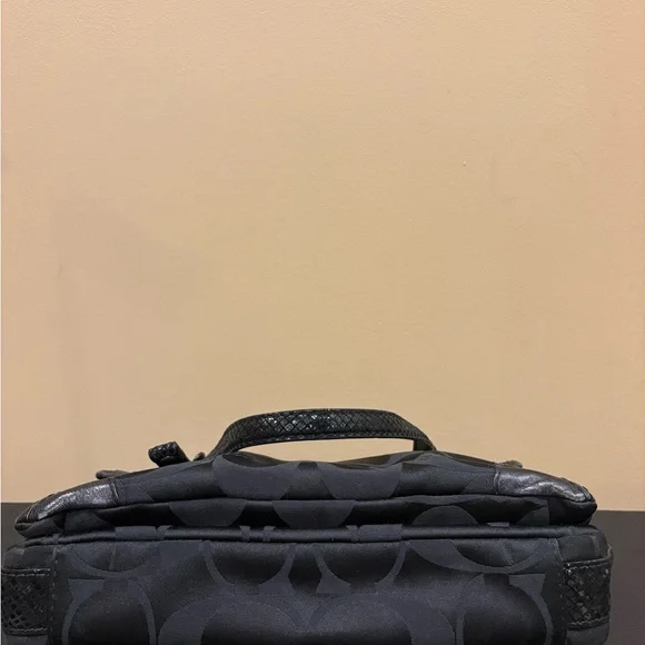 Coach Peyton Black Signature Satchel - Picture 6 of 9